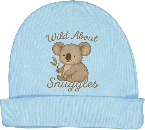 inktastic Wild About Snuggles Cute Koala Design Baby Beanie Hat in Saudi Arabia