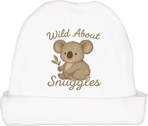 inktastic Wild About Snuggles Cute Koala Design Baby Beanie Hat in Saudi Arabia