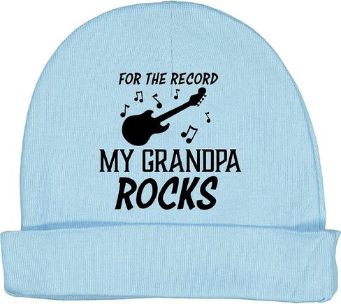 inktastic for The Record My Grandpa Rocks Baby Beanie Hat in Saudi Arabia