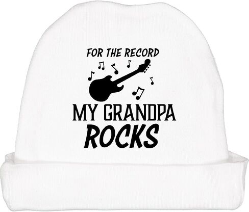 inktastic for The Record My Grandpa Rocks Baby Beanie Hat in Saudi Arabia