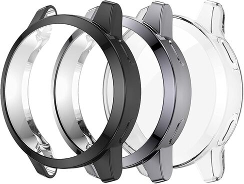 حافظة حماية للشاشة متوافقة مع ملحقات الساعة الذكية Garmin Vivoactive 4S/Venu 2S، أغطية TenCloud مقاومة للخدش، غطاء حماية كامل لـ Venu 2S (شفاف) in Kuwait
