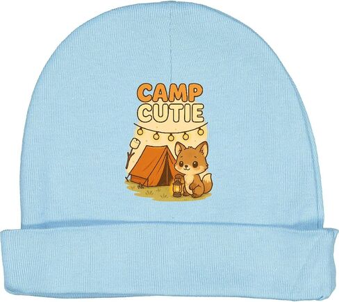 inktastic Camp Cutie Adorable Fox Camping Adventure Baby Beanie Hat in Saudi Arabia