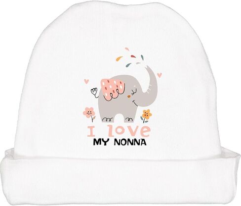 inktastic Cute Elephant Love My Nonna Gift for Grandkids Baby Beanie Hat in Saudi Arabia
