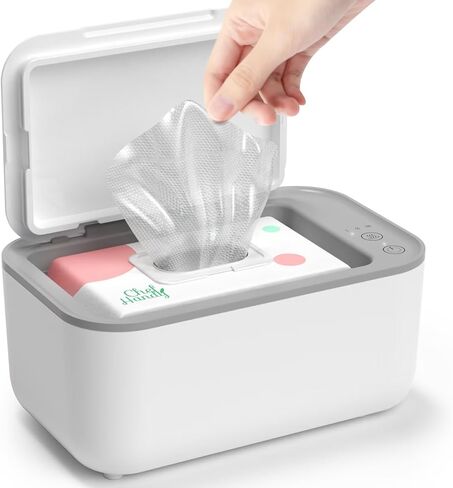 Chefhandy Baby Wipe Warmer, 3-Level Temperature Control, Silent & Even Heating, Large Capacity Wipes Dispenser for Babies & Adults, White in Saudi Arabia
