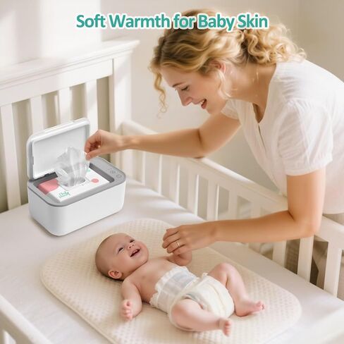Chefhandy Baby Wipe Warmer, 3-Level Temperature Control, Silent & Even Heating, Large Capacity Wipes Dispenser for Babies & Adults, White in Saudi Arabia