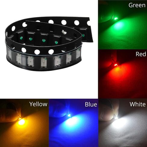 24 Values 1200PCS 0603 0805 1206 SMD LED Diode Lights Assorted Kit,Super Bright Lighting Bulb Lamps,Electronics Components Light,Emitting Diodes,Yellow, red, Blue, Green, White, orange in Saudi Arabia