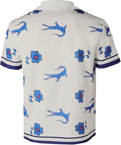 قميص Lochlan Ratliff Mens White Lotus Cosplay Costume Clocodile Printed Beach Hawaiian Terts in Kuwait