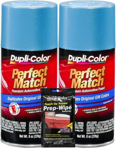 Dupli-Color Light Blue Metallic Match-Match Match Match Paint of GM-8 OZ ، حزم مع مسح Prep (3 عناصر) in Kuwait