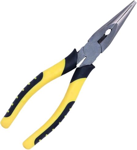 8-Inch Needle Nose Pliers: Paper Clamp Precision, Premium Heavy-Duty CRV Steel, Large Soft Grip with Wire Cutter,Chrome Vanadium Steel Long Nose Cutting Pliers in Kuwait