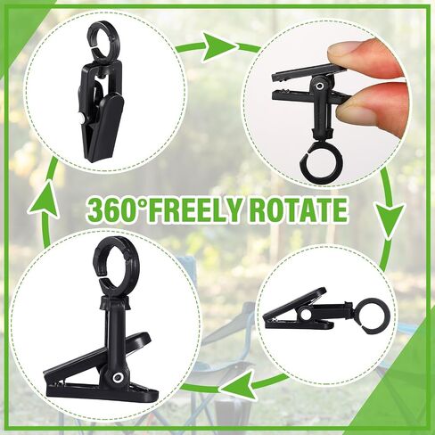 50 Pcs RV Awning Light Clips Clear Curtain Hooks with Clips 360° Camper Trailer Christmas Party String Light Holder Hanger with Ring for Caravan Curtain Wall Banners Photos Display Decor in Saudi Arabia