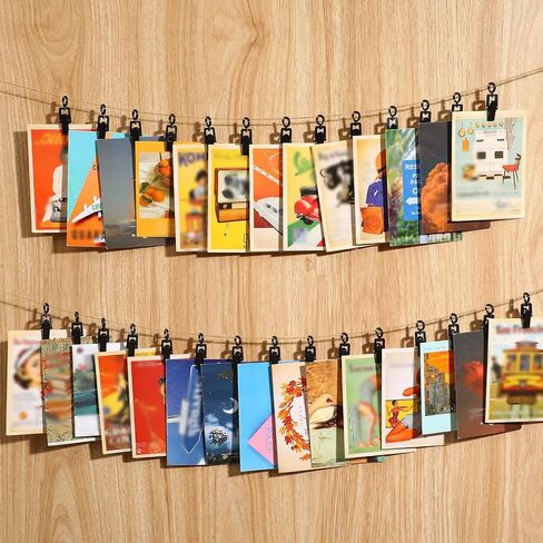 50 Pcs RV Awning Light Clips Clear Curtain Hooks with Clips 360° Camper Trailer Christmas Party String Light Holder Hanger with Ring for Caravan Curtain Wall Banners Photos Display Decor in Saudi Arabia