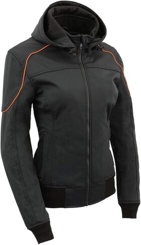 Milwaukee Leather Women's Textile Motorcycle Riders Jacket with Hoodie - Year Round Wear - Large - Large in Saudi Arabia