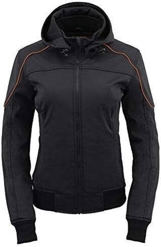 Milwaukee Leather Women's Textile Motorcycle Riders Jacket with Hoodie - Year Round Wear - Large - Large in Saudi Arabia