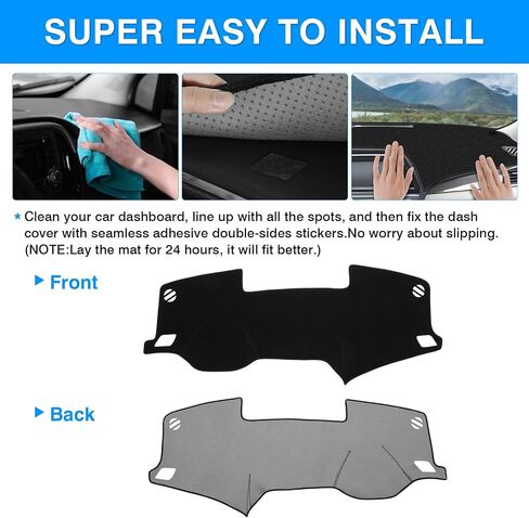 Autorder Dashboard Cover Mat for 2008-2012 2013 2014 Hyundai Genesis Sedan 4 Door Accessories Dash Cover Upgrade Velvet Dash Mat Sunshade Glare UV Rays Protector in Saudi Arabia