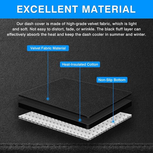 Autorder Dashboard Cover Mat for 2008-2012 2013 2014 Hyundai Genesis Sedan 4 Door Accessories Dash Cover Upgrade Velvet Dash Mat Sunshade Glare UV Rays Protector in Saudi Arabia