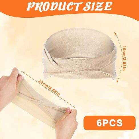 6pcs عصابات الرأس الرياضية للنساء ، عصابة رأس غير قابلة للانزلاق ، فرقة الرأس الممتلة العرق الموسعة ، مناسبة للياقة البدنية واليوغا والرياضة والتمرين in Kuwait