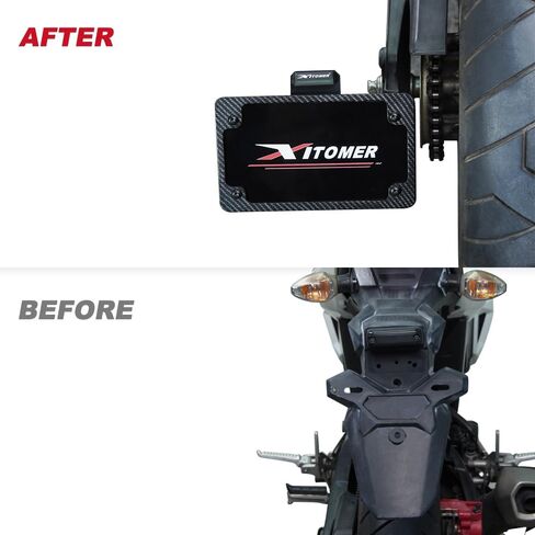 Xitomer Universal Side License Plate Holder Motorcycle License Plate Bracket With Led Plate Light Universal Side Fender Eliminator Side Motorcycle Tail Tidy in Saudi Arabia