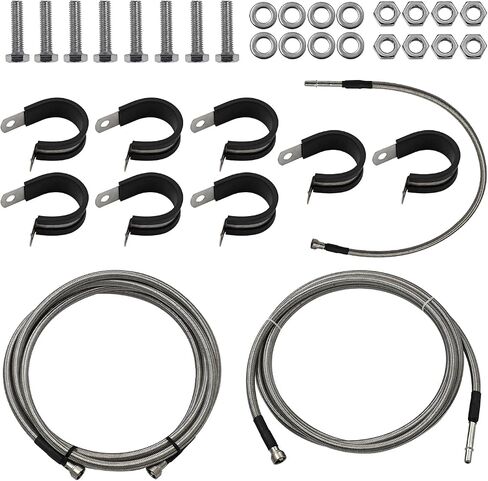819-874 20832565 Front Flexible Stainless Steel Braided Fuel Line Compatible with Chevy Silverado for GMC Sierra 2004-2010, 919-874, 20832563 in Saudi Arabia