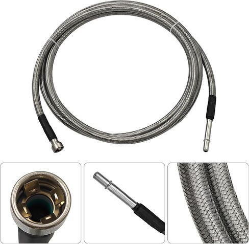 819-874 20832565 Front Flexible Stainless Steel Braided Fuel Line Compatible with Chevy Silverado for GMC Sierra 2004-2010, 919-874, 20832563 in Saudi Arabia