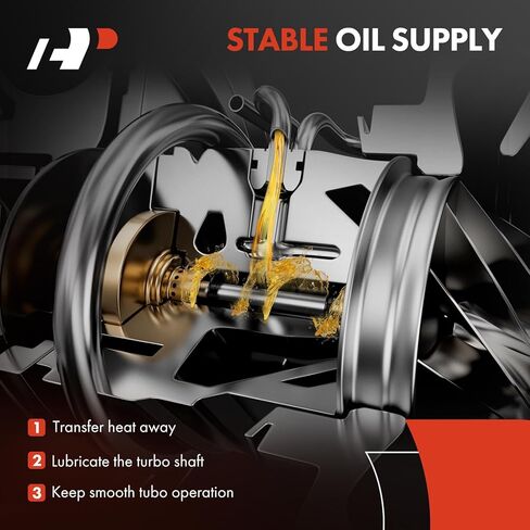 A-Premium Turbocharger Oil Line Compatible with Ford F-150 2011-2015, Transit-150 Transit-250 Transit-350 2015-2016, Transit-350 HD 2015-2016, Expedition 2015 & Lincoln Navigator 2015, Left Lower in Saudi Arabia