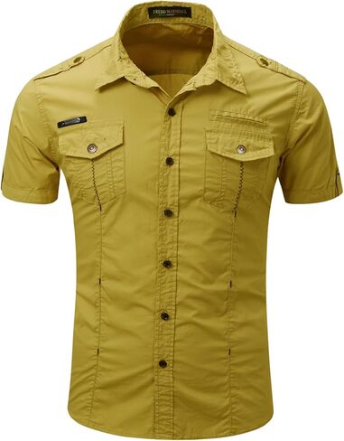 FREDD MARSHALL Men's Short Sleeve Regular-Fit Work Shirt in Saudi Arabia