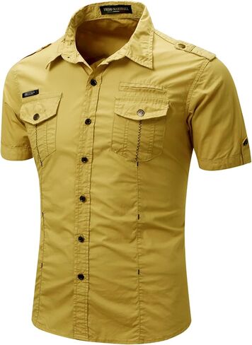 FREDD MARSHALL Men's Short Sleeve Regular-Fit Work Shirt in Saudi Arabia