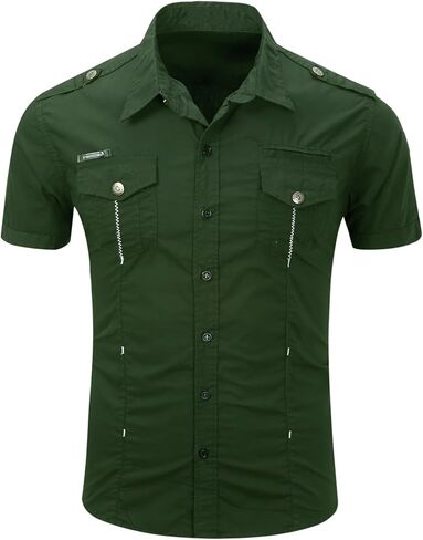 FREDD MARSHALL Men's Short Sleeve Regular-Fit Work Shirt in Saudi Arabia