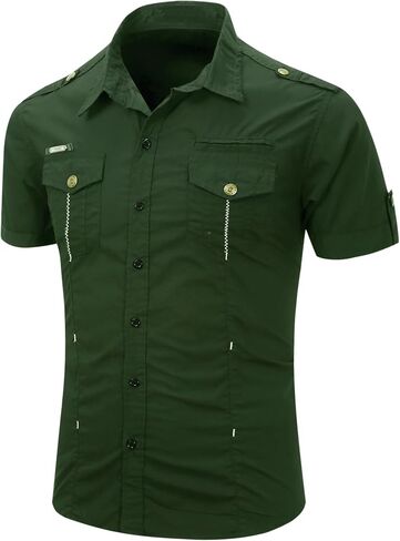 FREDD MARSHALL Men's Short Sleeve Regular-Fit Work Shirt in Saudi Arabia