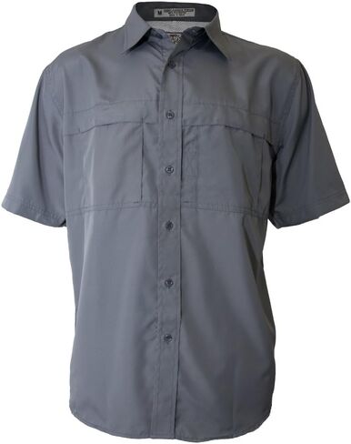 Men's Pescador Polyester Short Sleeve Fishing Shirt Wicking Fabric Sun Protection Casual Button Down Shirt in Saudi Arabia