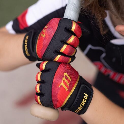 Marucci - Foxtrot T-Ball Batting Glove Black/Pink (MBGFXTR-BK/PK-YM/YL), Youth Medium/Youth Large in Saudi Arabia