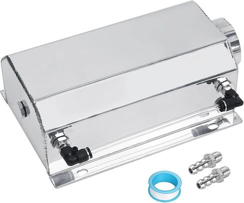 Coolant Radiator Tank Reservoir Expansion Overflow Tank Universal 1L Aluminum Black in Kuwait