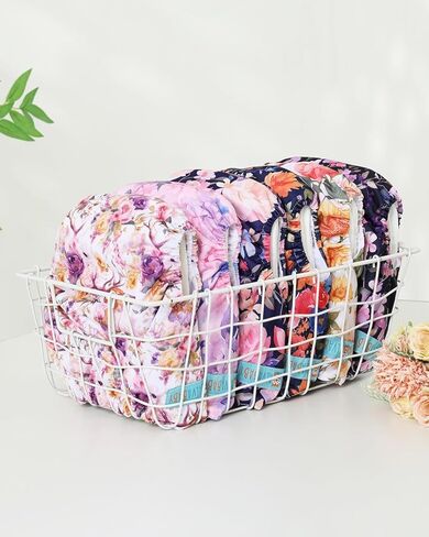 ALVABABY Baby Cloth Diapers 6 Pack + 12 Inserts One Size Adjustable Washable Reusable for Baby Girls and Boys 6DM32-DA in Kuwait