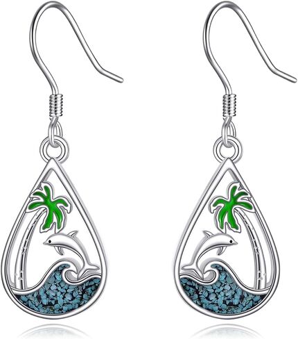 YFN Mountain Earrings Sterling Silver Lapis Lazuli Dangle Drop Earrings Jewelry Mountain Gifts for Women Girls in Saudi Arabia
