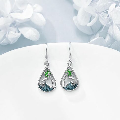 YFN Mountain Earrings Sterling Silver Lapis Lazuli Dangle Drop Earrings Jewelry Mountain Gifts for Women Girls in Saudi Arabia