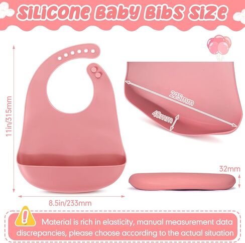 Mepase 12 Pcs Silicone Bibs Waterproof Silicone Baby Bibs Soft Adjustable Baby Feeding Bib Unisex Baby Eating Supplies(Fresh Color) in Saudi Arabia