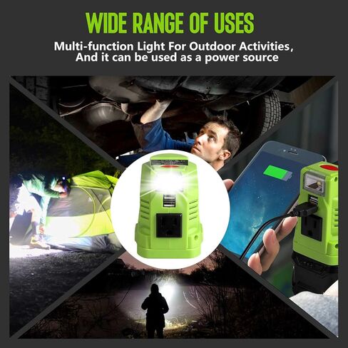 for Makita Powered Inverter Generator 150W for Makita Battery DC 18v to 110v AC Output, Portable Power Source USB Charger Adapter, for Makita Power Station with LED Light in Saudi Arabia