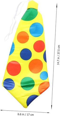 Besportble 1pc Clown Necktie Assume Assume for Halloween Firms Funder Design Lightweight و Recied for Art-up and tempered Propable Prop in Kuwait