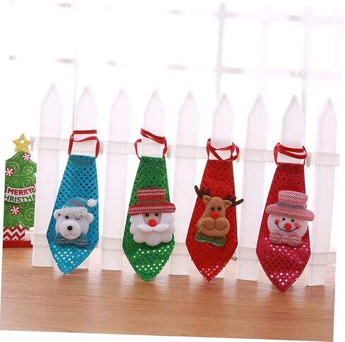 Homoyoyo Cute Santa Tie Christmas Decor Sequin Neckties for Kids and Adults Holiday Party Decorations in Saudi Arabia