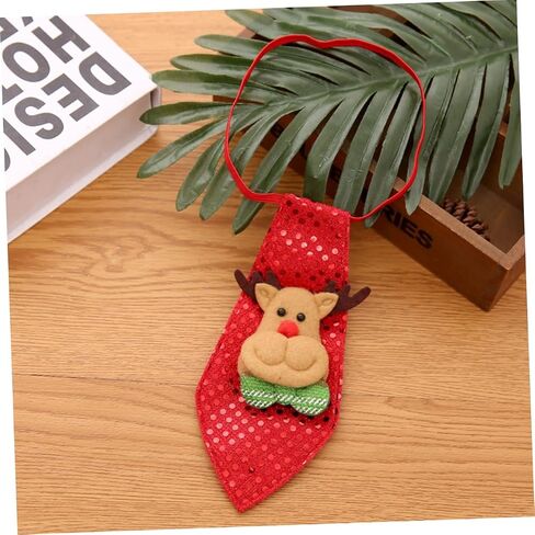 Homoyoyo Cute Santa Tie Christmas Decor Sequin Neckties for Kids and Adults Holiday Party Decorations in Saudi Arabia
