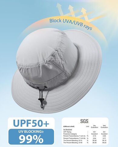GADIEMKENSD UPF 50+ UV Protection Bucket Hat with Windproof Strap, Breathable & Quick-Dry Sun Hat for Fishing Hiking Outdoor in Saudi Arabia