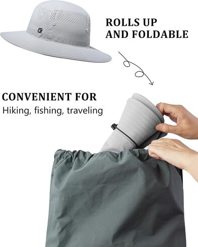 GADIEMKENSD UPF 50+ UV Protection Bucket Hat with Windproof Strap, Breathable & Quick-Dry Sun Hat for Fishing Hiking Outdoor in Saudi Arabia