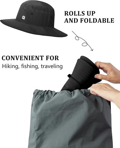 GADIEMKENSD UPF 50+ UV Protection Bucket Hat with Windproof Strap, Breathable & Quick-Dry Sun Hat for Fishing Hiking Outdoor in Saudi Arabia