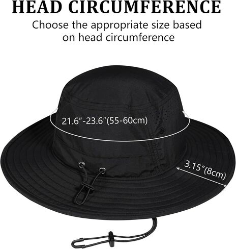 GADIEMKENSD UPF 50+ UV Protection Bucket Hat with Windproof Strap, Breathable & Quick-Dry Sun Hat for Fishing Hiking Outdoor in Saudi Arabia