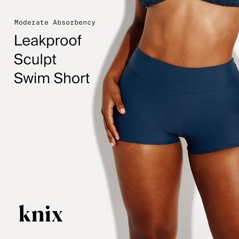 KNIX Leakproof Hip Hugger Swim Bottom, Black, Medium in Saudi Arabia