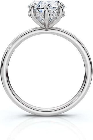 1-5 CT Moissanite Engagement Ring Colorless VVS1 10K 14K 18K Solid Gold & 925 Sterling Silver Hidden Halo Moissanite Ring moissanite ring Christmas Gift For Women in Kuwait