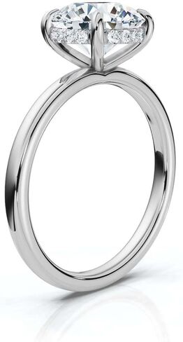 1-5 CT Moissanite Engagement Ring Colorless VVS1 10K 14K 18K Solid Gold & 925 Sterling Silver Hidden Halo Moissanite Ring moissanite ring Christmas Gift For Women in Kuwait