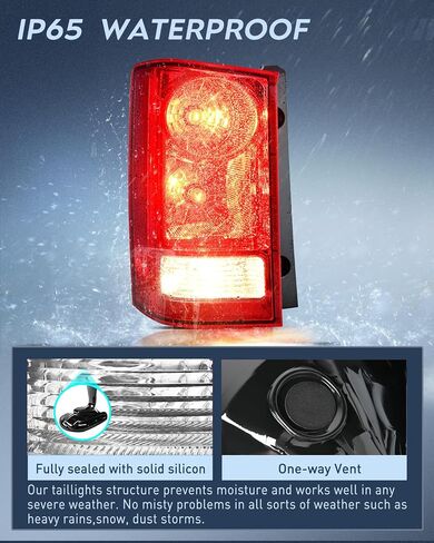 Nilight Taillight Assembly Compatible with 2009 2010 2011 2012 2013 2014 2015 Honda Pilot Red Clear Tail Lights Rear Lamp Replacement OE Style Driver Side w/Bulbs in Saudi Arabia