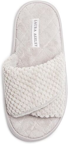 Laura Ashley Ladies Open Toe Plush Terry Slipper in Saudi Arabia