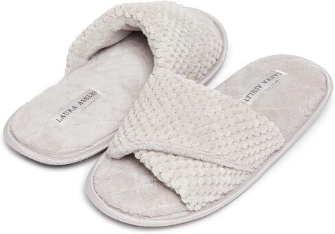 Laura Ashley Ladies Open Toe Plush Terry Slipper in Saudi Arabia
