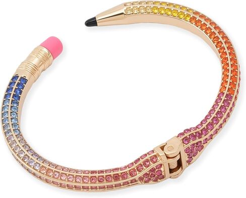 Betsey Johnson Women's Straight A's Pavé Pencil Cuff Bracelet in Saudi Arabia